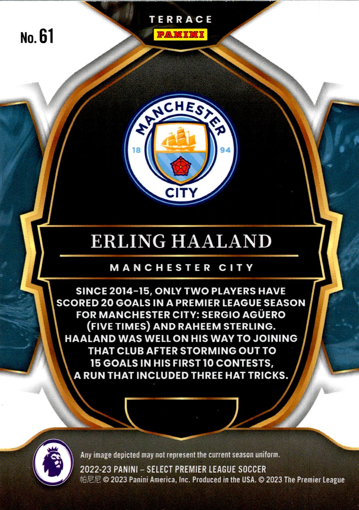 PANINI SELECT PREMIER LEAGUE 2022/2023 ERLING HAALAND Nº61
