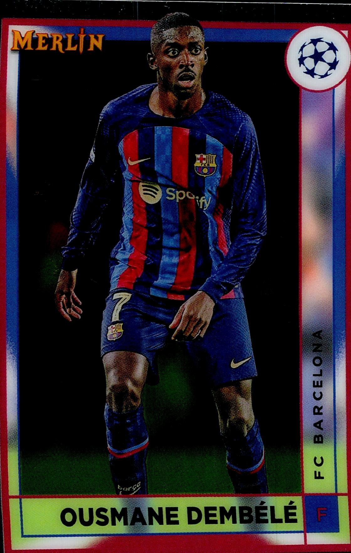 TOPPS MERLIN UCL 2022/2023 OUSMANE DEMBÉLÉ Nº51