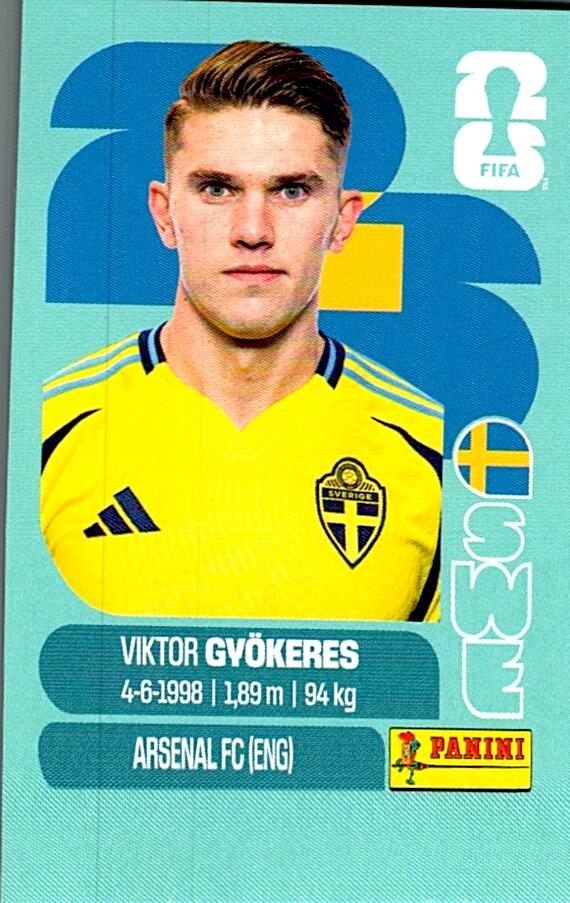 STICKERS FIFA WORLD CUP 2026 VIKTOR GYÖKERES NºSWE 20