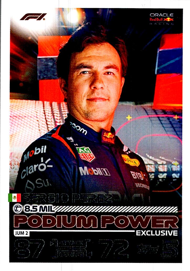 TOPPS TURBO ATTAX 2024 SERGIO PEREZ PODIUM POWER JUM2