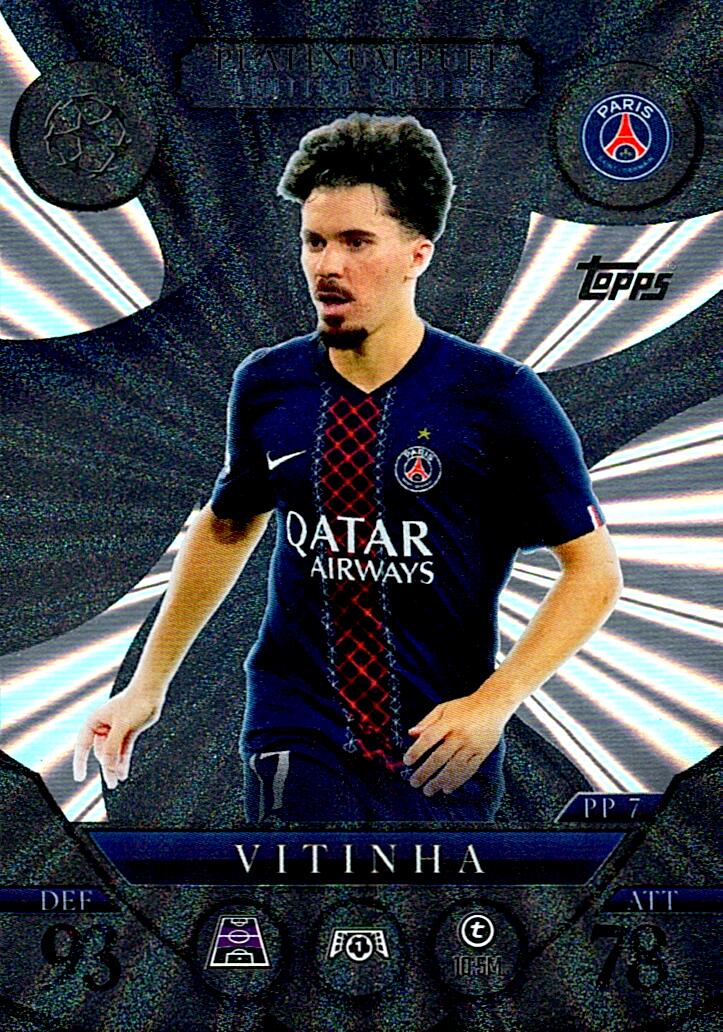 TOPPS MATCH ATTAX EXTRA 2025/26 VITINHA PLATINUM PULL NºPP7