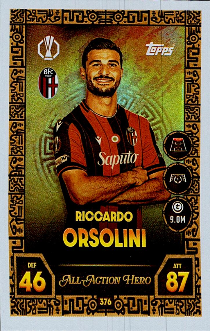MATCH ATTAX CHAMPIONS LEAGUE 2025/2026 ORSOLINI ALL ACTION HERO Nº376