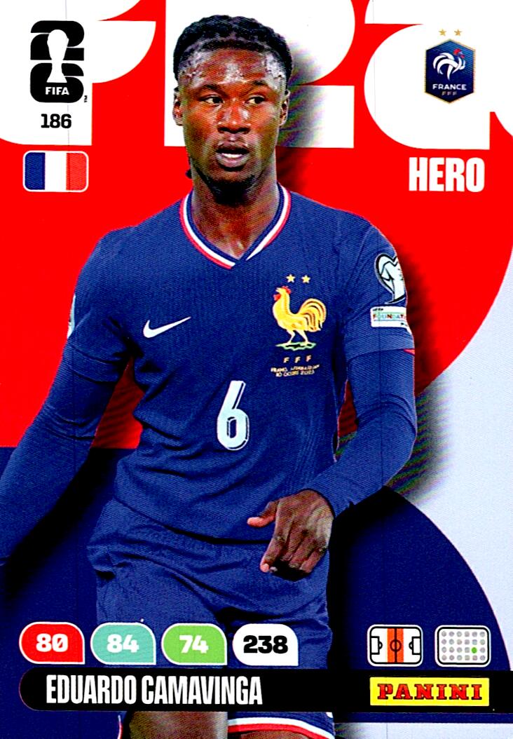 ADRENALYN WORLD CUP 2026 EDUARDO CAMAVINGA FRANCE Nº186