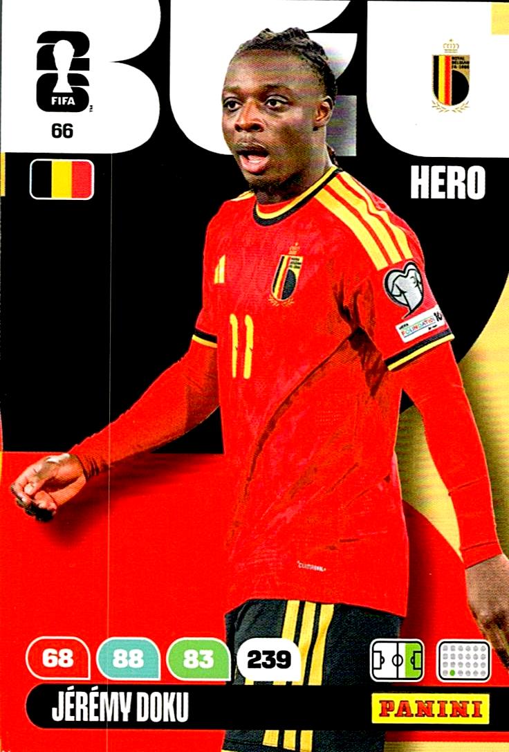 ADRENALYN WORLD CUP 2026 JEREMY DOKU BELGIUM Nº66