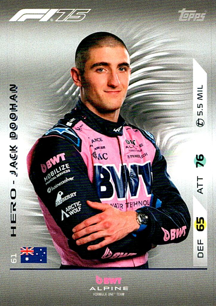 Turbo Attax 2025 JACK DOOHAN nº61