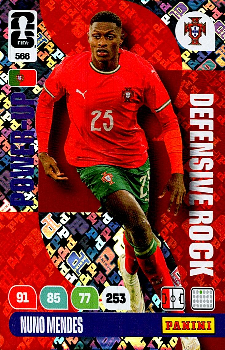 ADRENALYN WORLD CUP 2026 NUNO MENDES DEFENSIVE ROCK Nº566