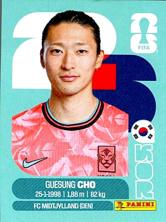 STICKERS FIFA WORLD CUP 2026 GUESUNG CHO NºKOR 17
