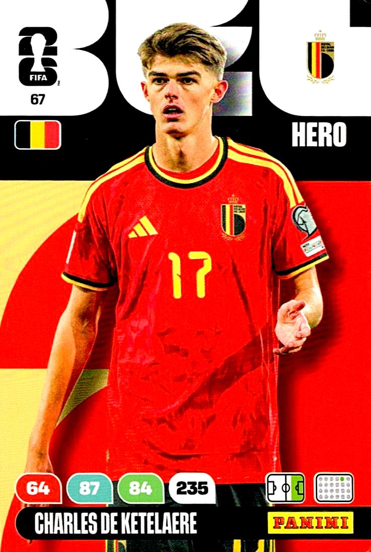 ADRENALYN WORLD CUP 2026 CHARLES DE KETELAERE BELGIUM Nº67