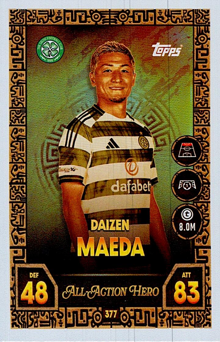 MATCH ATTAX CHAMPIONS LEAGUE 2025/2026 MAEDA ALL ACTION HERO Nº377