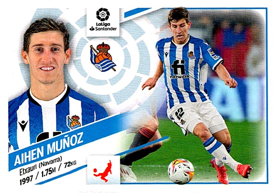 Cromo Liga Este 2022/2023 AIHEN MUÑOZ REAL SOCIEDAD Nº10B