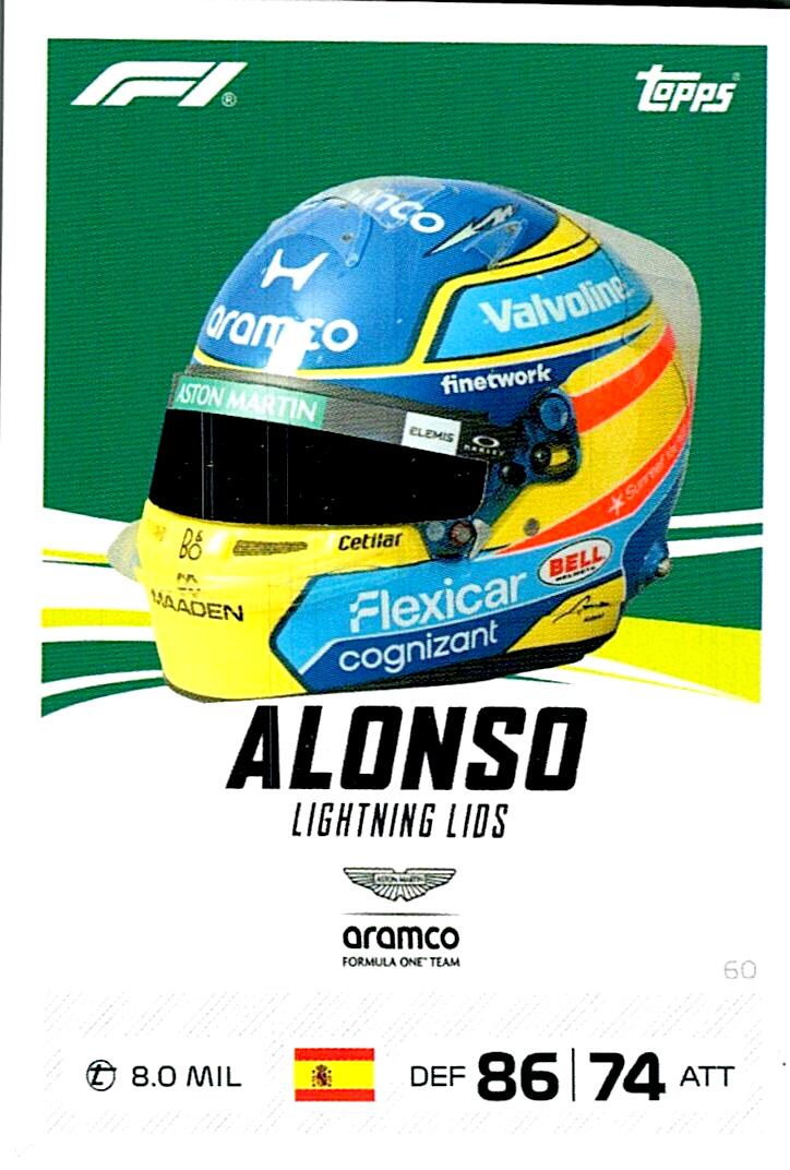 TURBO ATTAX FORMULA 1 2026 FERNANDO ALONSO Nº60