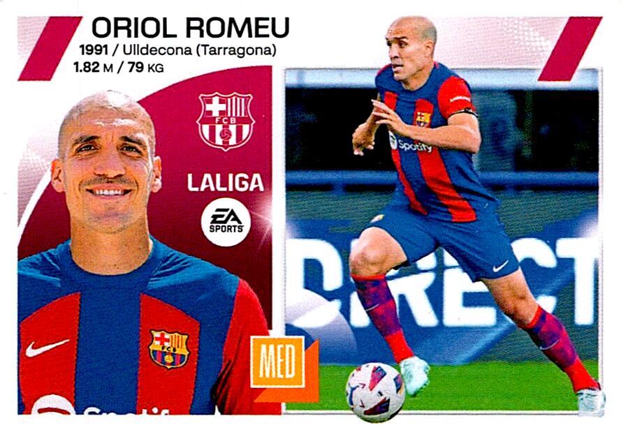 LIGA ESTE 2023/24 ORIOL ROMEU FC BARCELONA Nº12 BIS COLOCA SEGUNDA EDICION