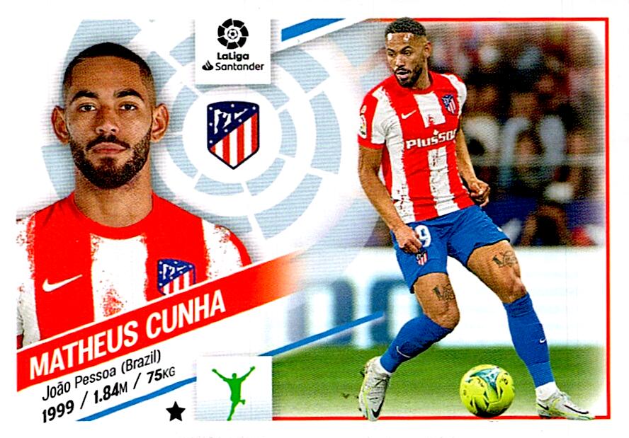 Cromo Liga Este 2022/2023 MATHEUS CUNHA ATLETICO DE MADRID Nº19