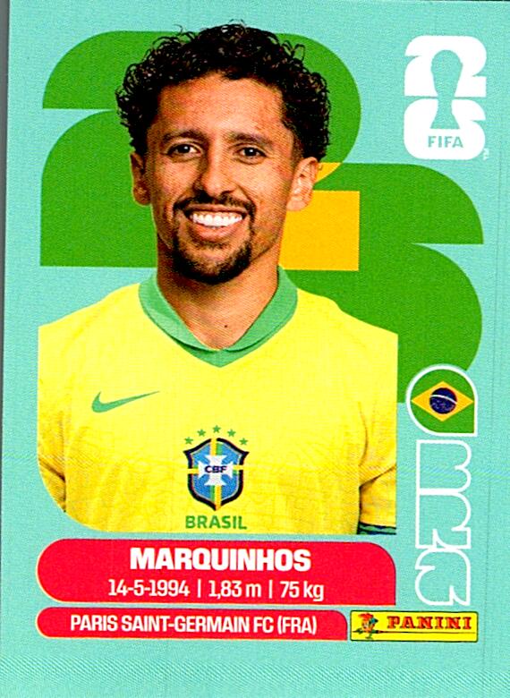 STICKERS FIFA WORLD CUP 2026 MARQUINHOS NºBRA 4