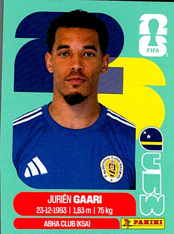 STICKERS FIFA WORLD CUP 2026 JURIËN GAARI NºCUW 5