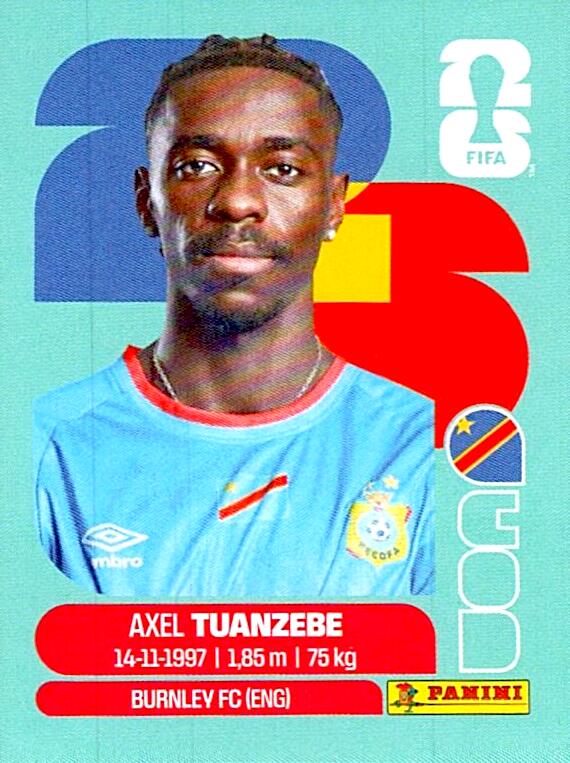 STICKERS FIFA WORLD CUP 2026 AXEL TUANZEBE NºCOD 4