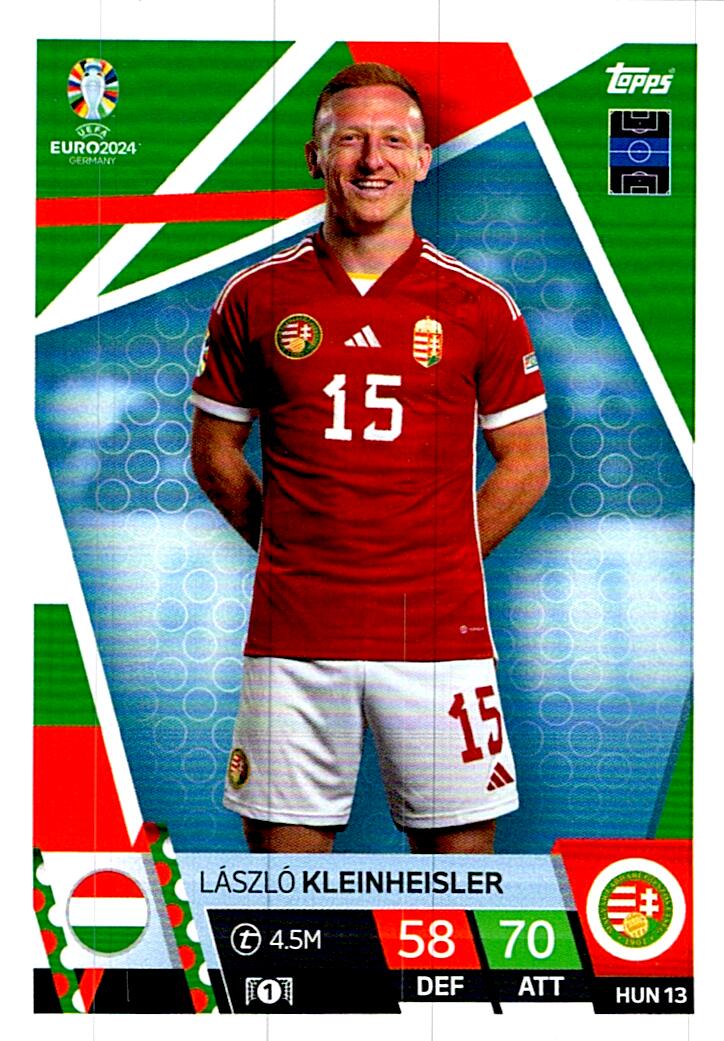 TOPPS MATCH ATTAX UEFA EURO 2024 LASZLO KLEINHEISLER HUNGRIA Nº 13
