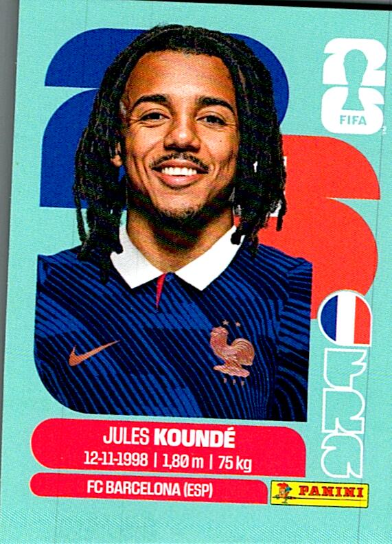 STICKERS FIFA WORLD CUP 2026 JULES KOUNDE NºFRA 5
