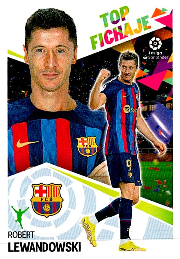 Cromo Liga Este 2022/2023 LEWANDOWSKI TOP ULTIMO FICHAJE Nº67 CUARTA EDICION