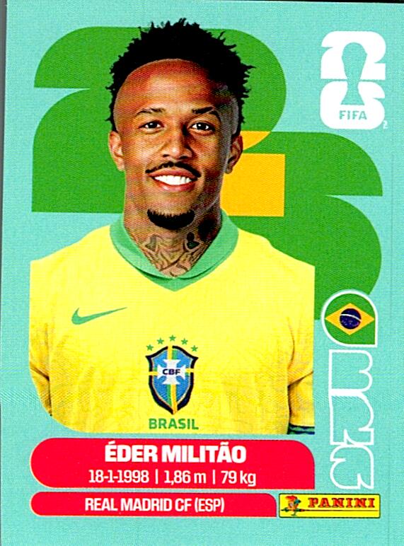 STICKERS FIFA WORLD CUP 2026 EDER MILITAO NºBRA 5