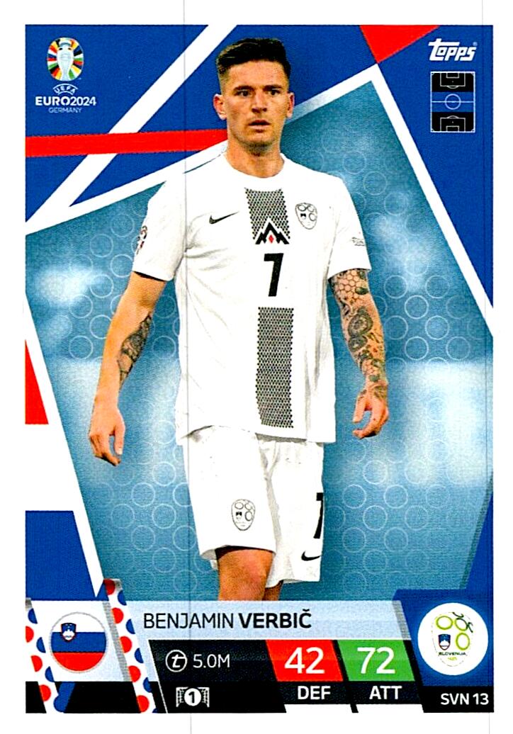 TOPPS MATCH ATTAX UEFA EURO 2024 BENJAMIN VERBIC ESLOVENIA NºSVN13