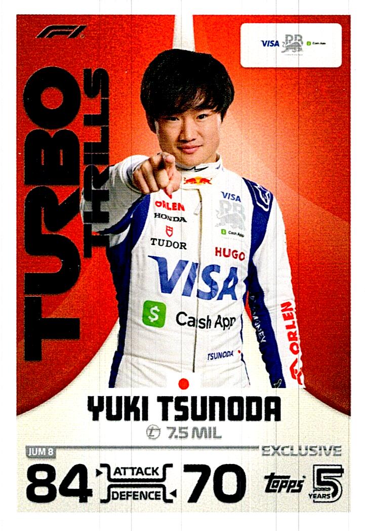 TOPPS TURBO ATTAX 2024 YUKI TSUNODA TURBO THRILLS JUM8