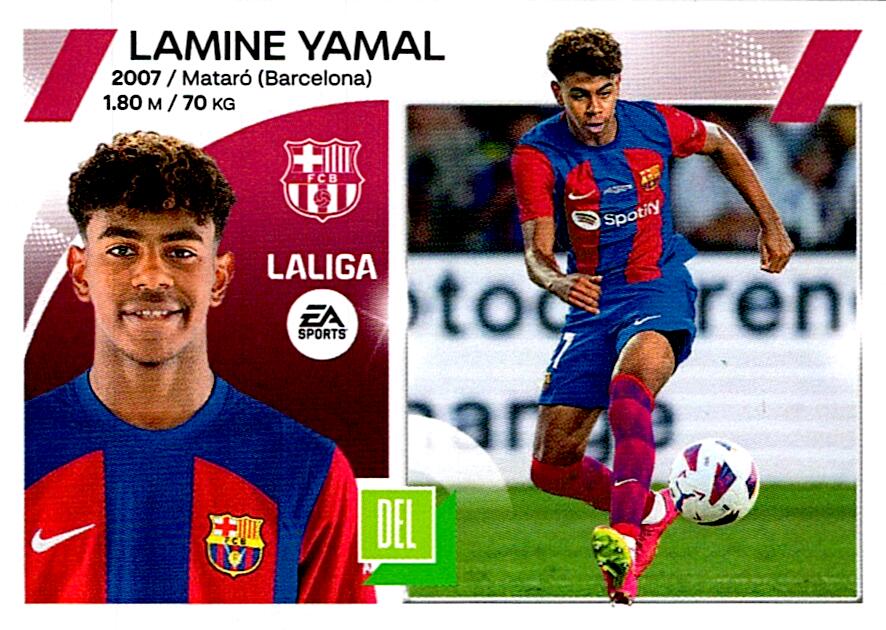 LIGA ESTE 2023/24 LAMINE YAMAL FC BARCELONA Nº19 BIS COLOCA TERCERA EDICION
