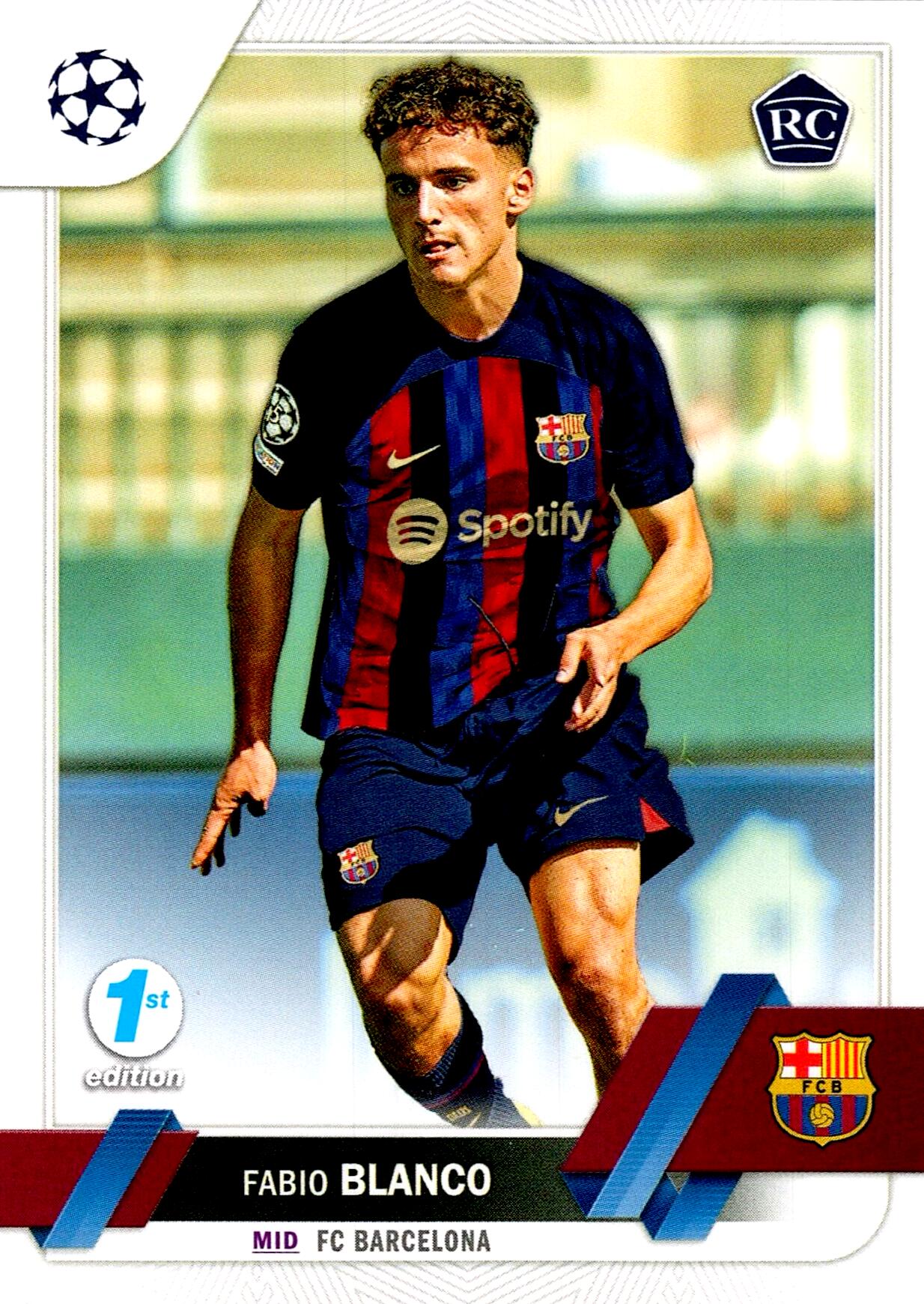 TOPPS UEFA CHAMPIONS LEAGUE 2022/2023 FABIO BLANCO Nº172 ROOKIE 1ST