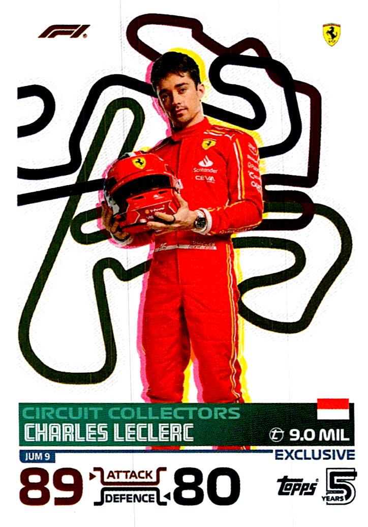 TOPPS TURBO ATTAX 2024 CHARLES LECLERC CIRCUIT COLLECTORS JUM9