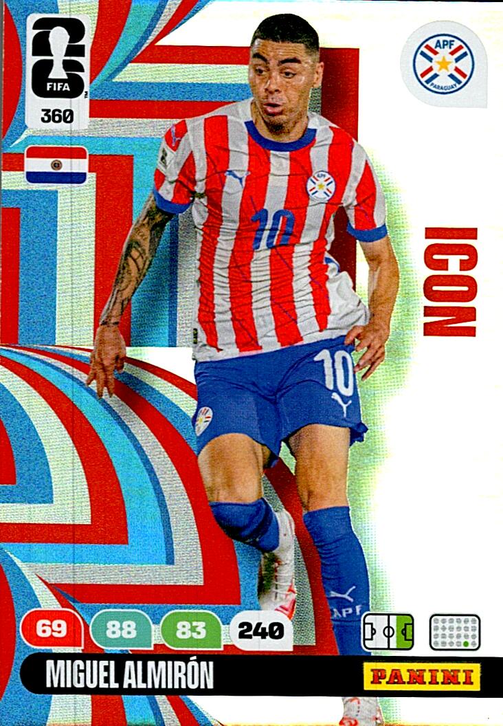 ADRENALYN WORLD CUP 2026 MIGUEL ALMIRON PARAGUAY ICON Nº360