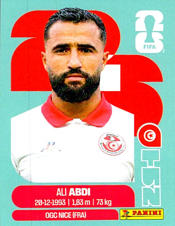 STICKERS FIFA WORLD CUP 2026 ALI ABDI NºTUN 7