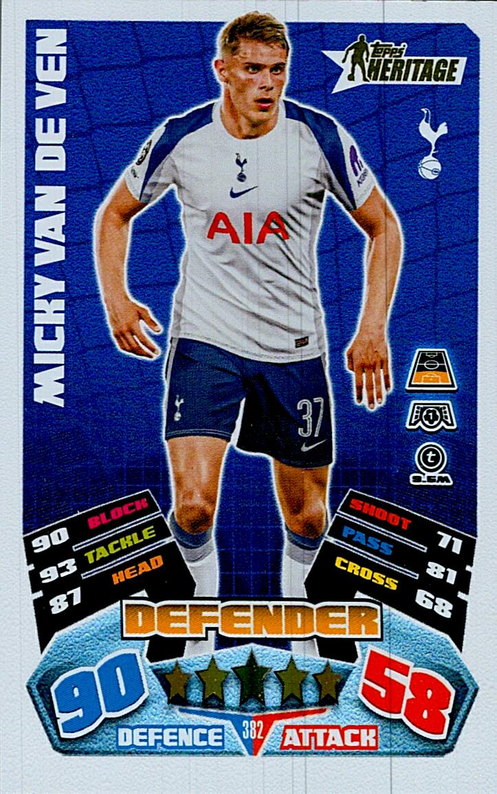 MATCH ATTAX CHAMPIONS LEAGUE 2025/2026 VAN DE VEN TOPPS HERITAGE Nº382