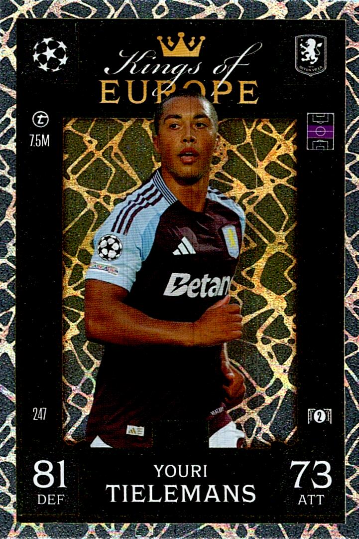 Match Attax Extra 2025 Youri Tielemans Kings Of Europe nº247
