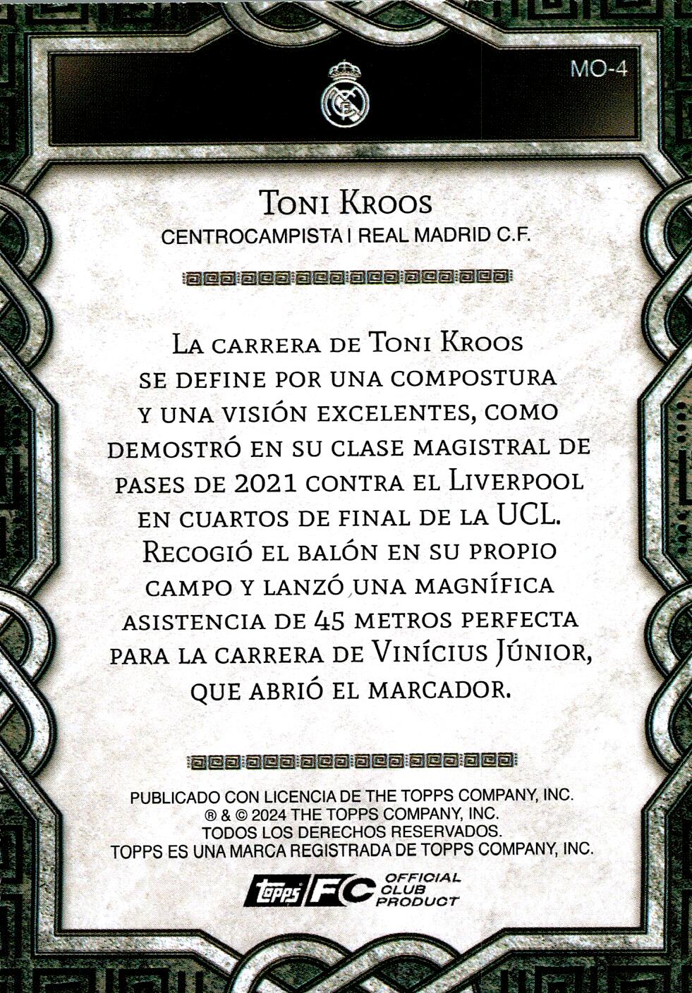 FAN SET REAL MADRID 2024/25 TONI KROOS MONOLITH NºMO-4