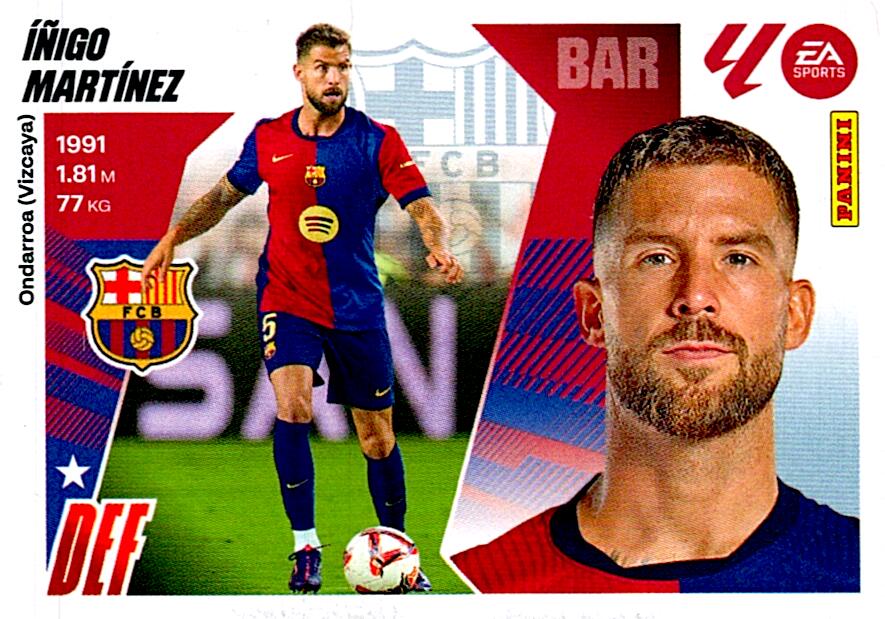 LIGA ESTE 2025/2026 FC BARCELONA IÑIGO MARTINEZ Nº7