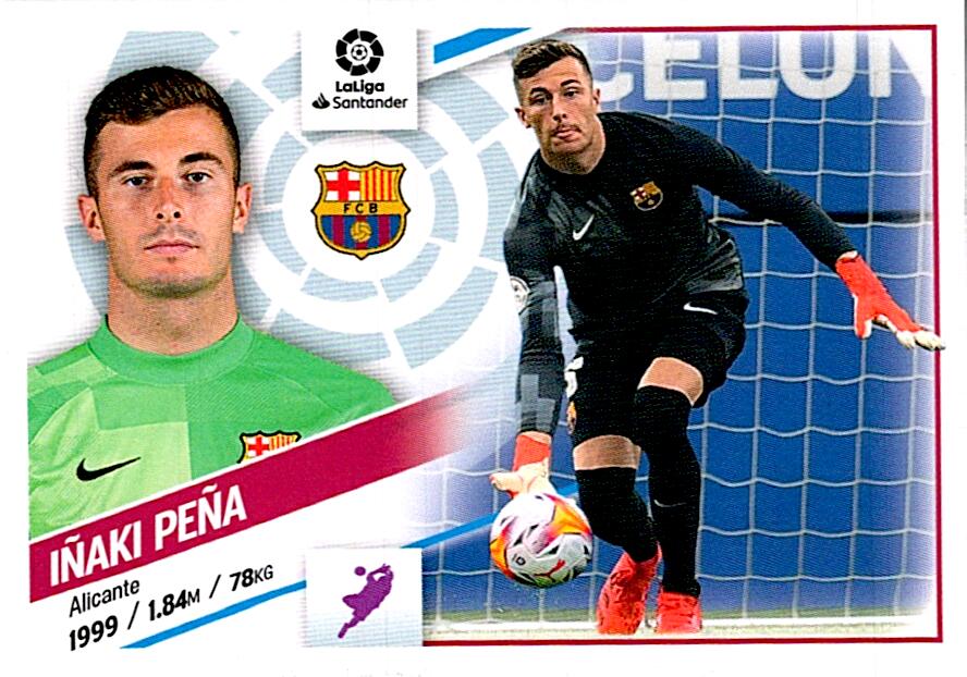 Cromo Liga Este 2022/2023 IÑAKI PEÑA FC BARCELONA Nº4 SEGUNDA EDICION