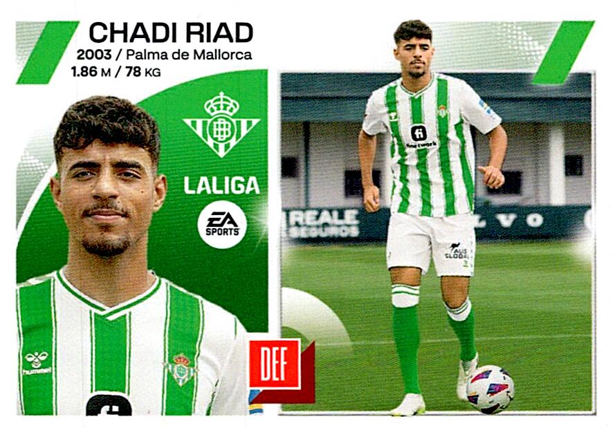 LIGA ESTE 2023/24 CHADI RIAD REAL BETIS Nº9 BIS COLOCA TERCERA EDICION