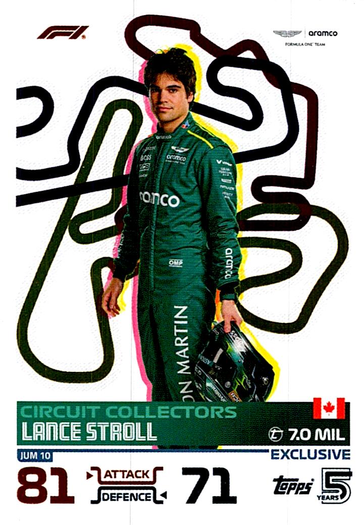 TOPPS TURBO ATTAX 2024 LANCE STROLL CIRCUIT COLLECTORS JUM10