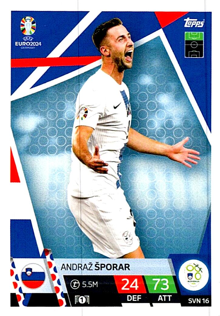 TOPPS MATCH ATTAX UEFA EURO 2024 ANDRAZ SPORAR ESLOVENIA NºSVN16