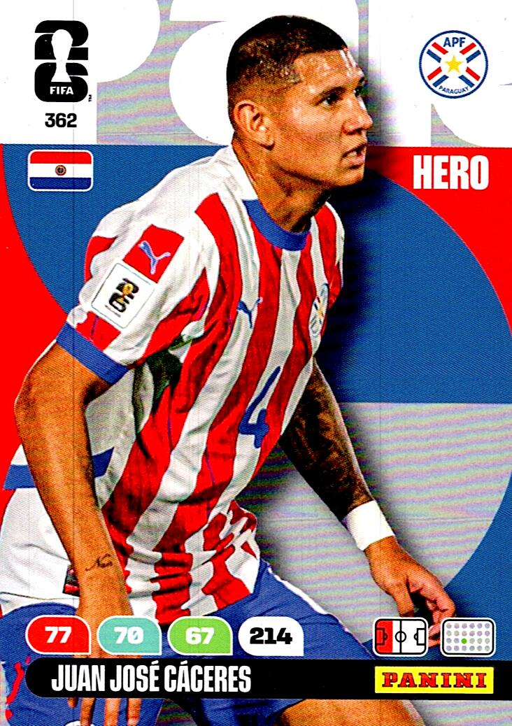 ADRENALYN WORLD CUP 2026 JUAN JOSE CACERES PARAGUAY Nº362