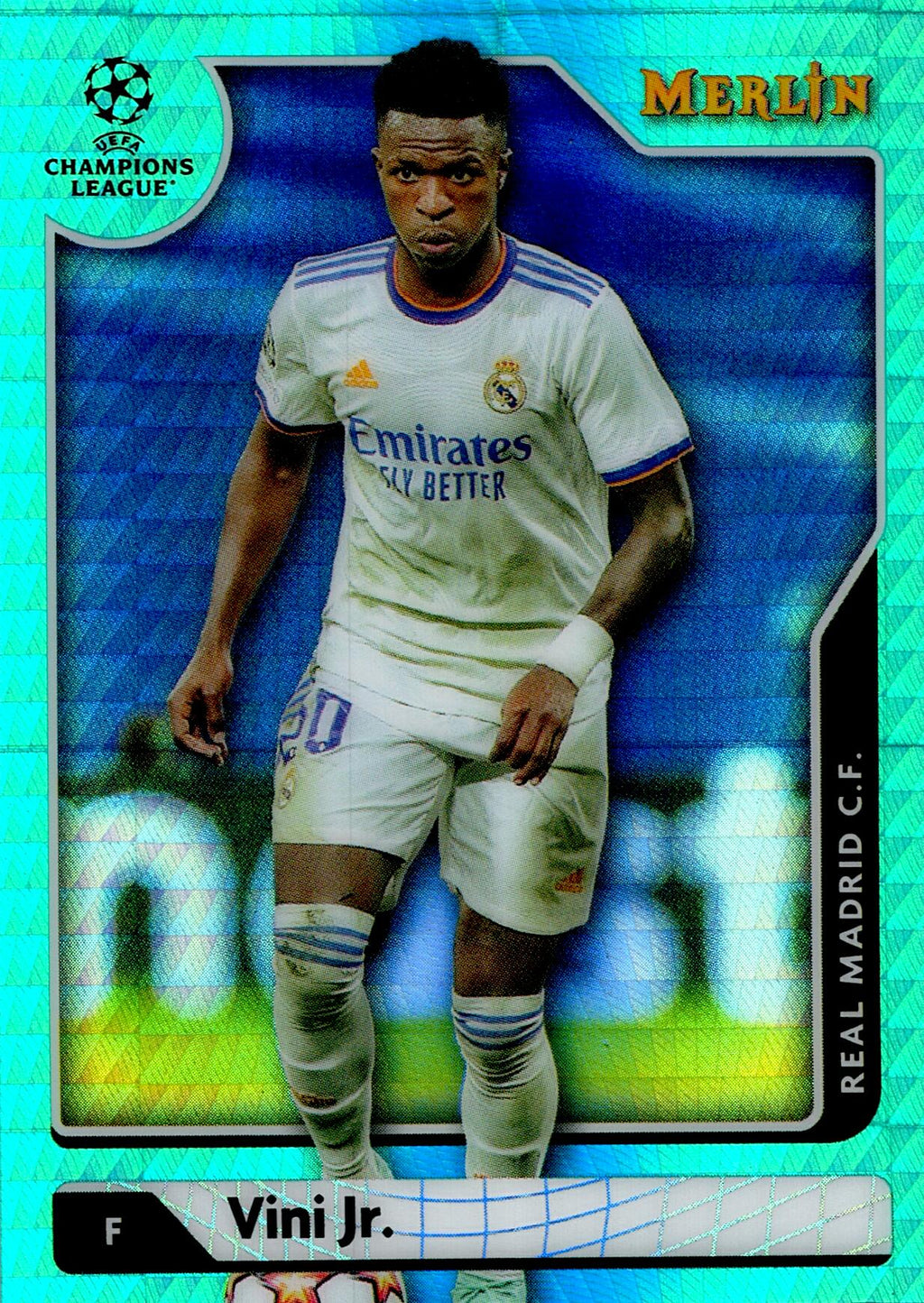 TOPPS MERLIN UEFA CHAMPIONS LEAGUE 2021/2022 - VINI JR. Nº125 AQUA