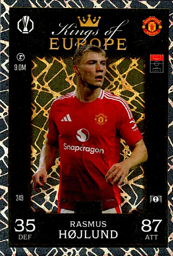 Match Attax Extra 2025 Rasmus Hojlund Kings Of Europe nº249