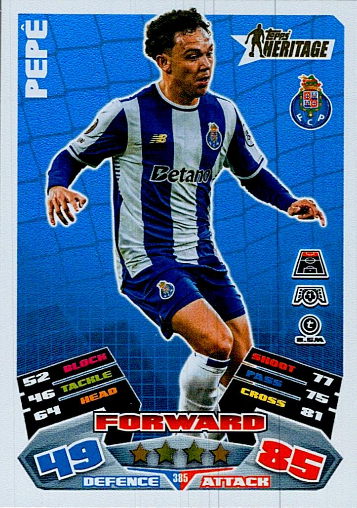 MATCH ATTAX CHAMPIONS LEAGUE 2025/2026 PEPE TOPPS HERITAGE Nº385