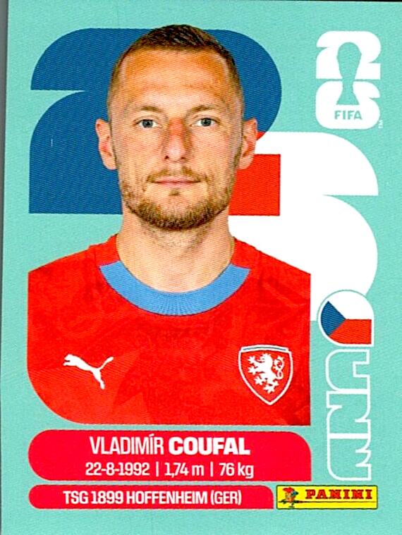 STICKERS FIFA WORLD CUP 2026 VLADIMIR COUFAL NºCZE 5