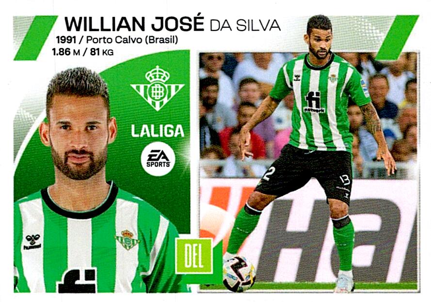 LIGA ESTE 2023/24 WILLIAM JOSE REAL BETIS Nº18 BIS COLOCA TERCERA EDICION