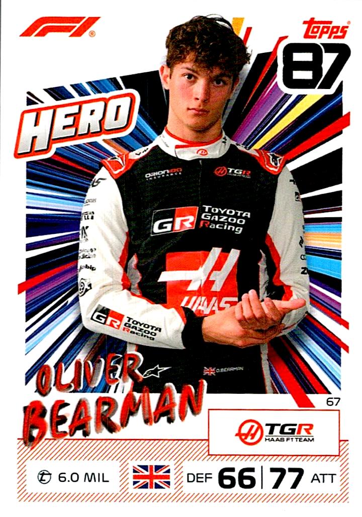 TURBO ATTAX FORMULA 1 2026 OLIVER BEARMAN Nº67