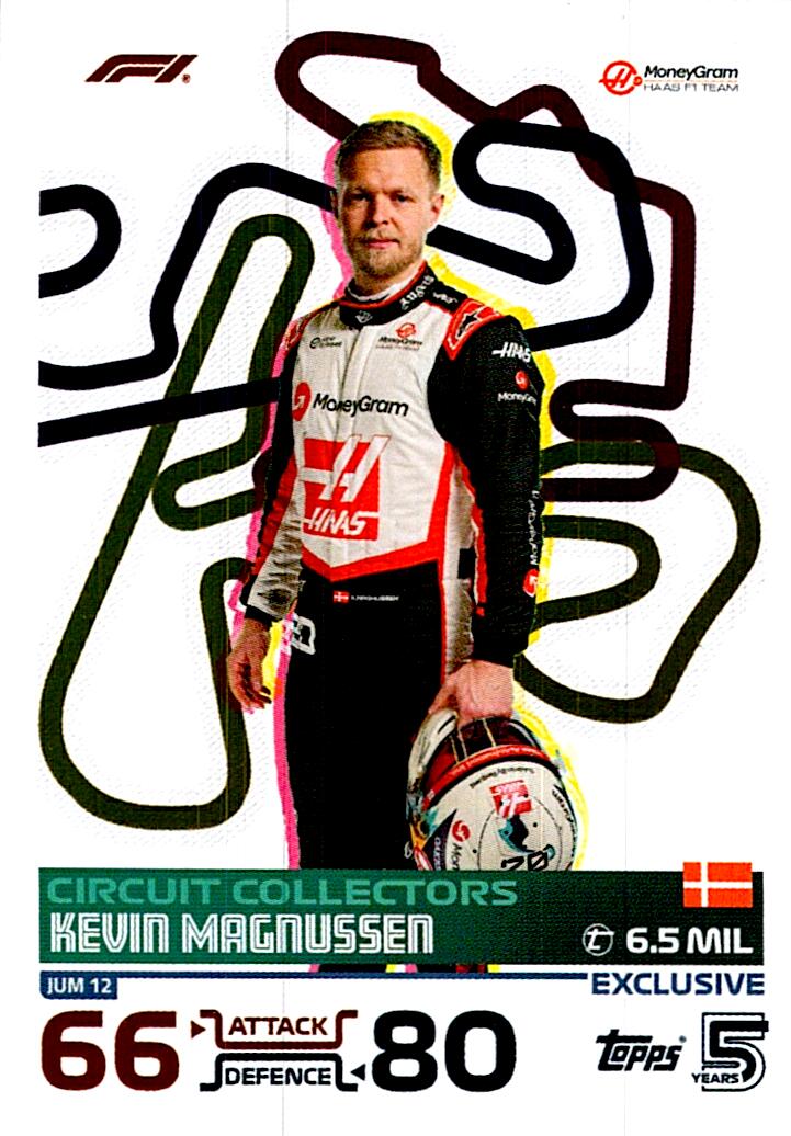 TOPPS TURBO ATTAX 2024 KEVIN MAGNUSSEN CIRCUIT COLLECTORS JUM12
