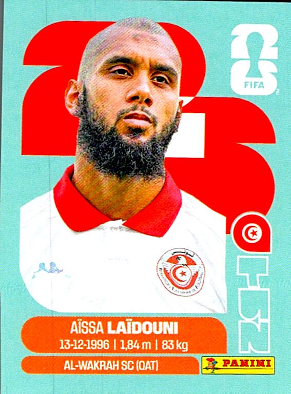 STICKERS FIFA WORLD CUP 2026 AÏSSA LAÏDOUNI NºTUN 10