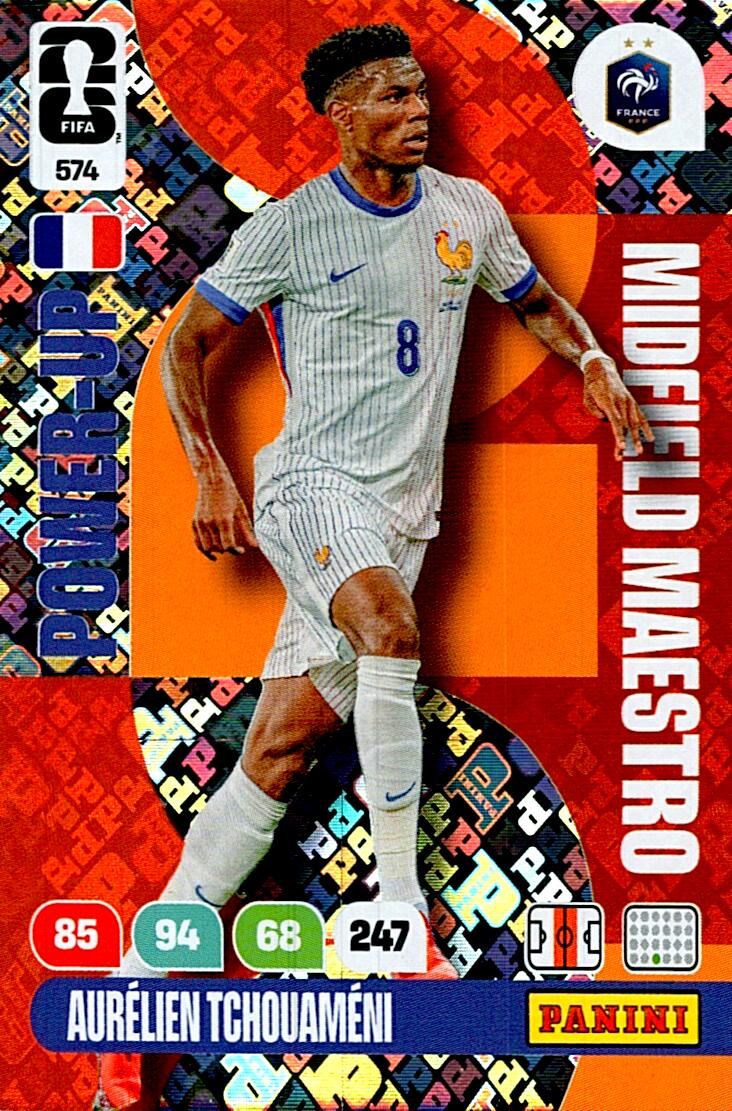 ADRENALYN WORLD CUP 2026 AURELIEN TCHOUAMENI MIDFIELD MAESTRO Nº574