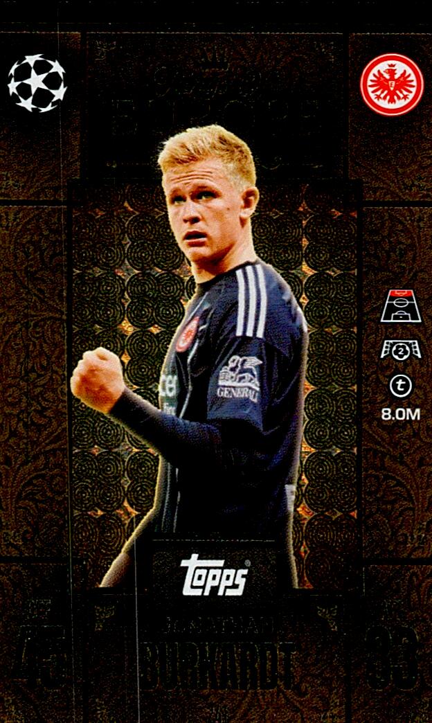 TOPPS MATCH ATTAX EXTRA 2025/26 JONATHAN BURKARDT KINGS OF EUROPE Nº241